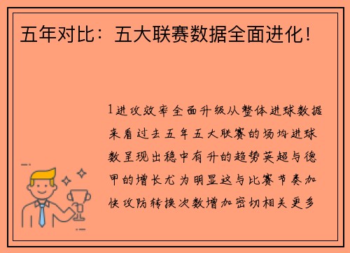 五年对比：五大联赛数据全面进化！